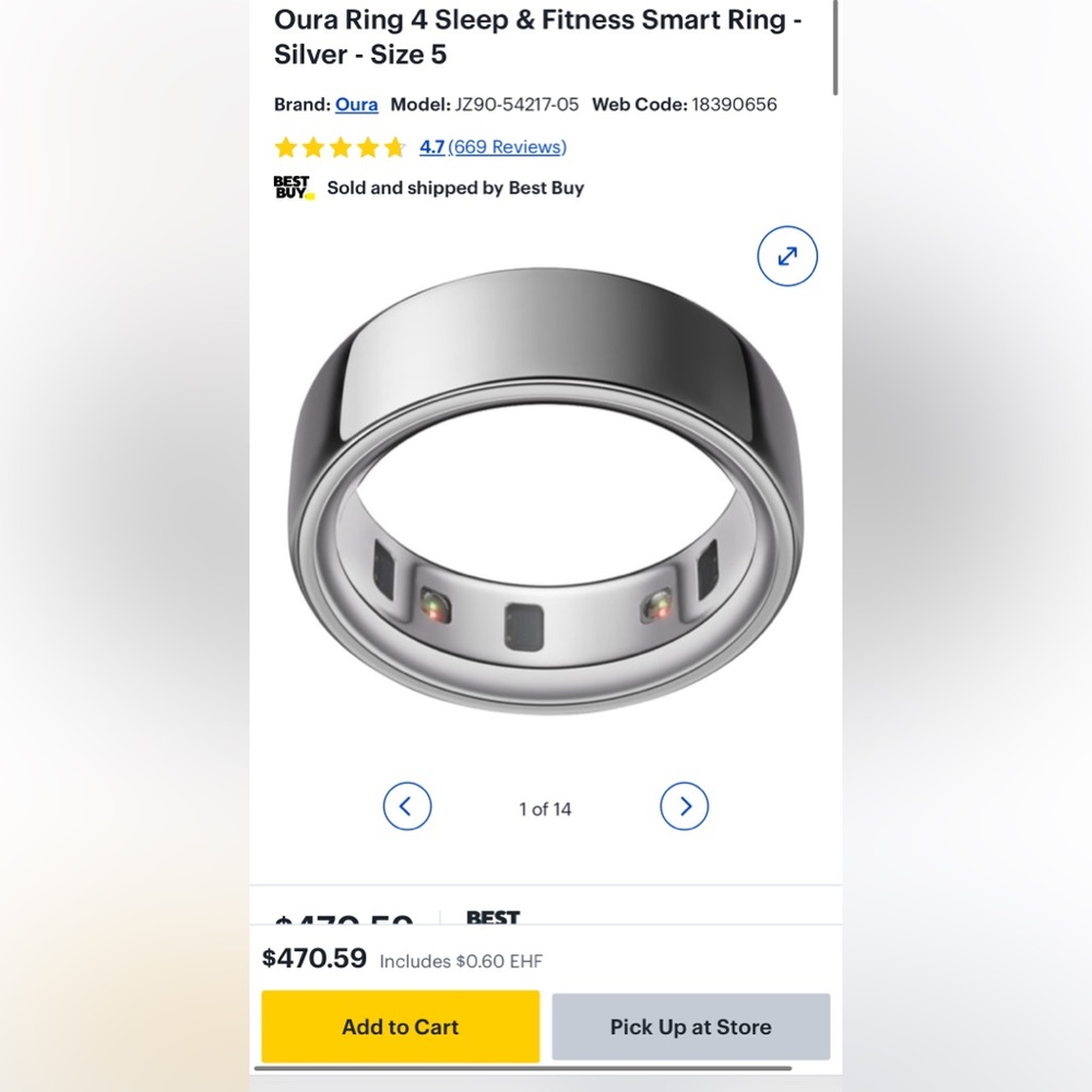 Oura Silver Wellness Ring